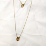 Escapulário em Aço Dourado c/ Nª Senhora