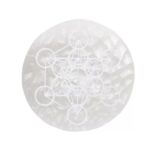 Placa Circular de Selenite com Metatron