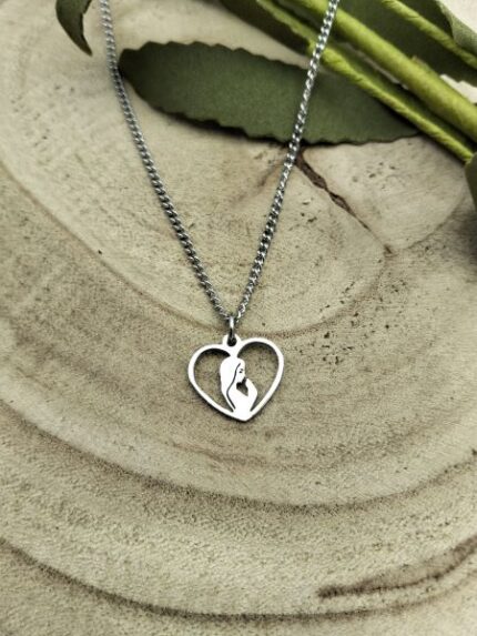 Fio em Aço com Coração e Nossa Senhora