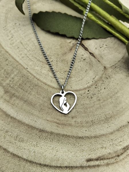 a3 Fio em Aço com Coração e Nossa Senhora - Image 1