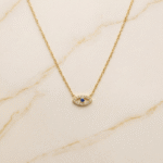 Fio em Aço Com Olho Turco Dourado