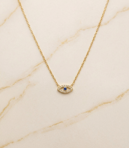 Fio em Aço Com Olho Turco Dourado