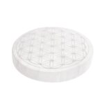 Placa Circular de Selenite com Flor da Vida