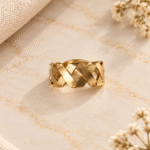 Anel Ajustável Dourado - Aço Inoxidável